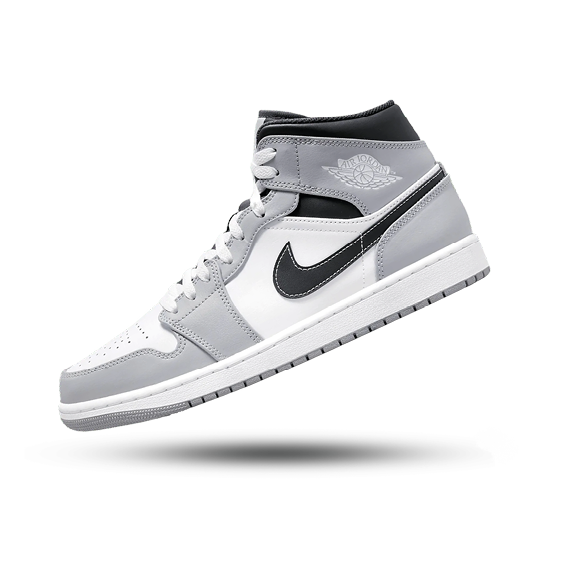 Air Jordan 1 Mid Light Smoke Grey Anthracite