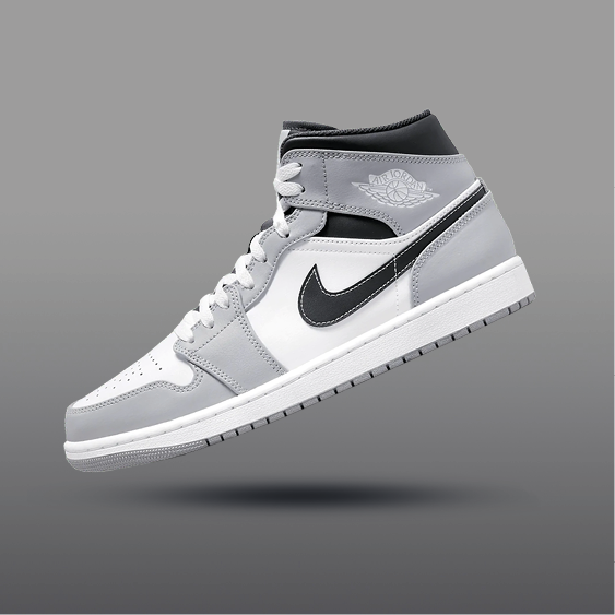 Air Jordan 1 Mid Light Smoke Grey Anthracite