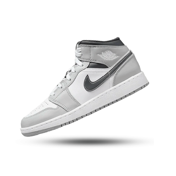 Air Jordan 1 Mid Light Smoke Grey Anthracite GS