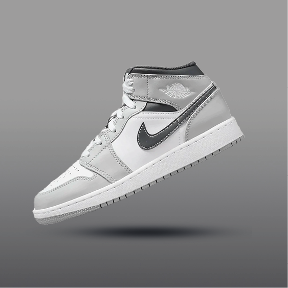 Air Jordan 1 Mid Light Smoke Grey Anthracite GS