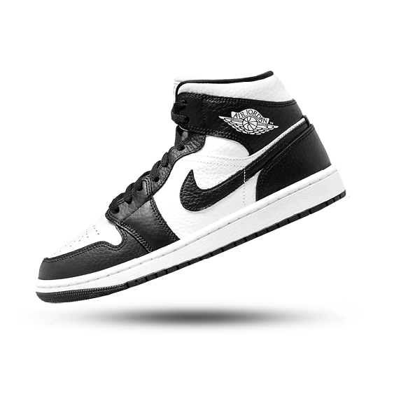 Air Jordan 1 Mid Split Black White (W)