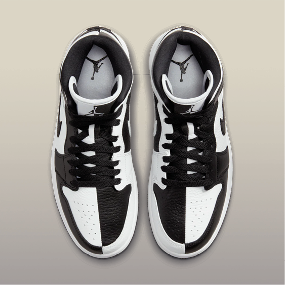 Air Jordan 1 Mid Split Black White (W)