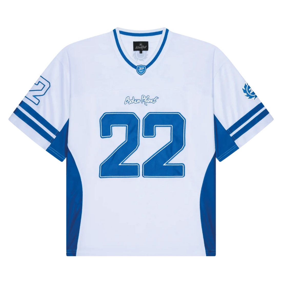 Broken Planet Market Football Jersey White/Blue