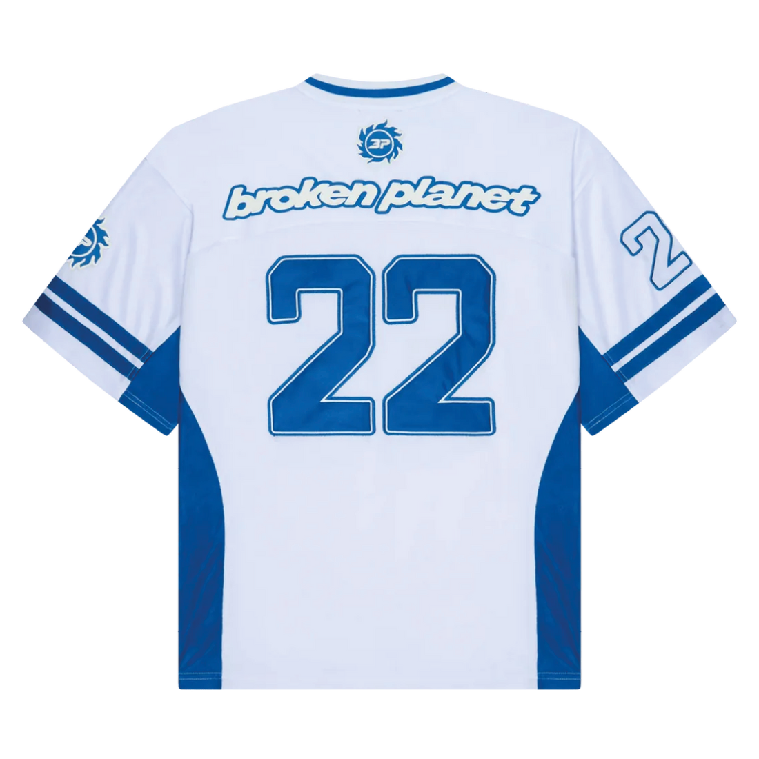 Broken Planet Market Football Jersey White/Blue