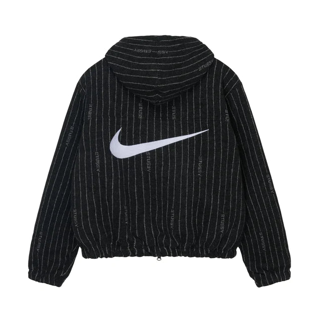 Nike x Stussy Striped Wool Jacket Black