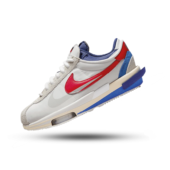 Nike x Sacai Cortez 4.0 White University Red Blue