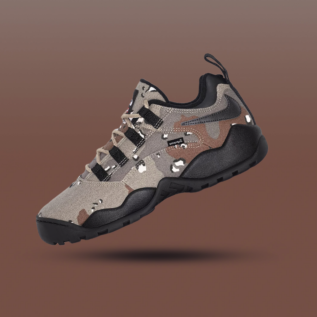 Nike SB Darwin Low Supreme Desert Camo , Front View 2