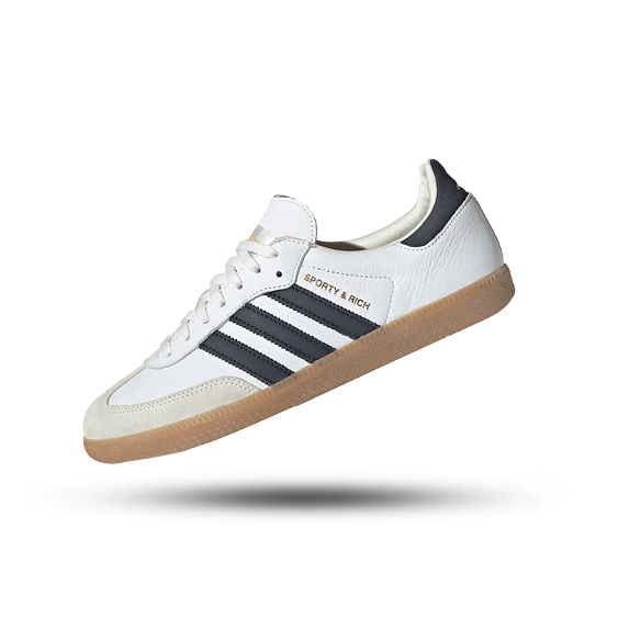 adidas Sporty and Rich Samba OG White Black, Side View