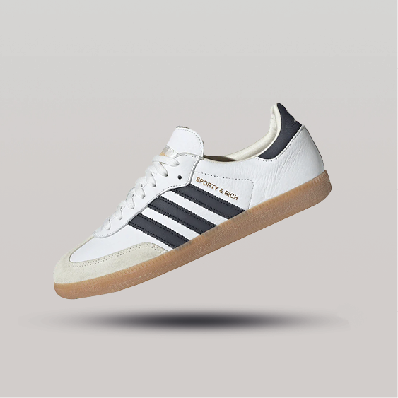 adidas Sporty and Rich Samba OG White Black, Side View 2