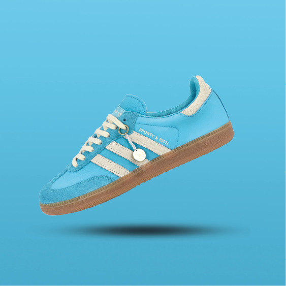 adidas Sporty and Rich Samba OG Blue Rush, Side View 2
