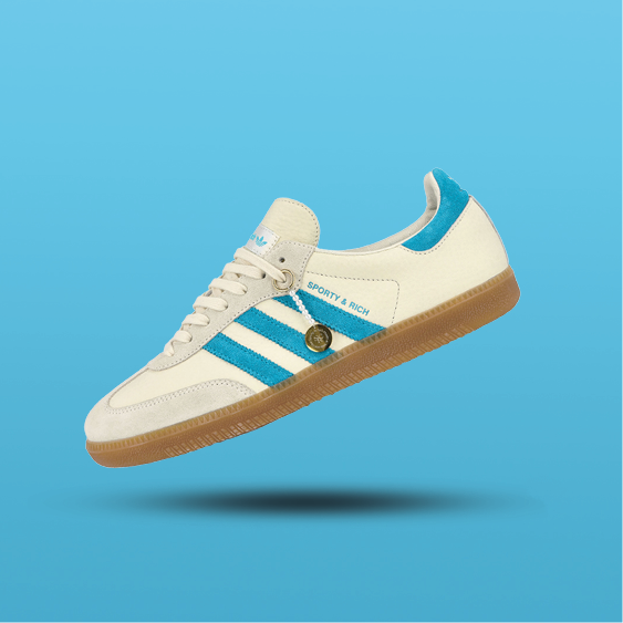 adidas Sporty and Rich Samba OG Cream Blue, Side View 2