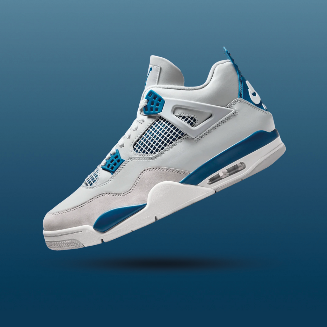 Air Jordan 4 Retro Military Blue 2024, Side View 2