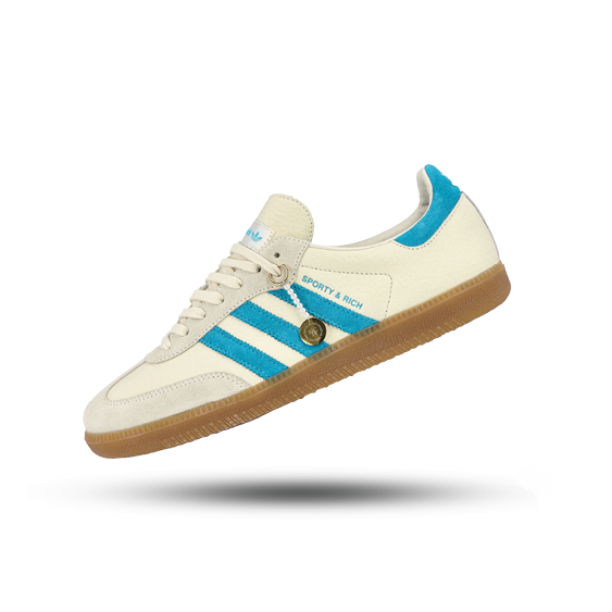 adidas Sporty and Rich Samba OG Cream Blue, Side View